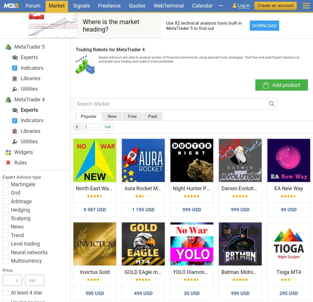 tampilan-mql5-marketplace-untuk-robot-trading